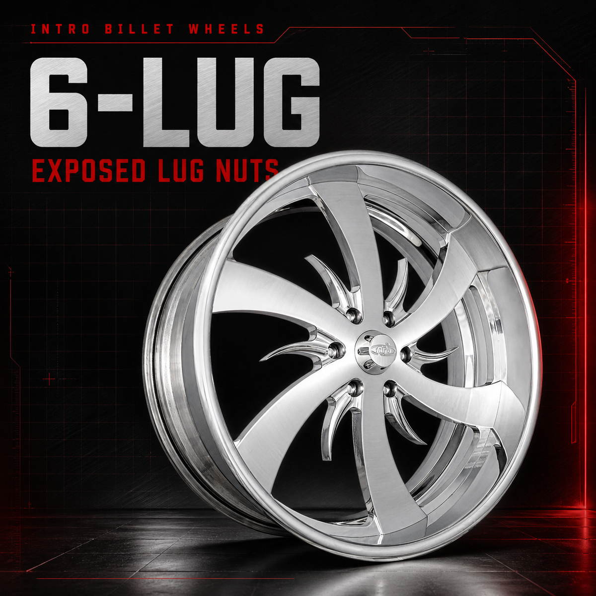 Intro Dangerous billet wheel with six visible lug nuts