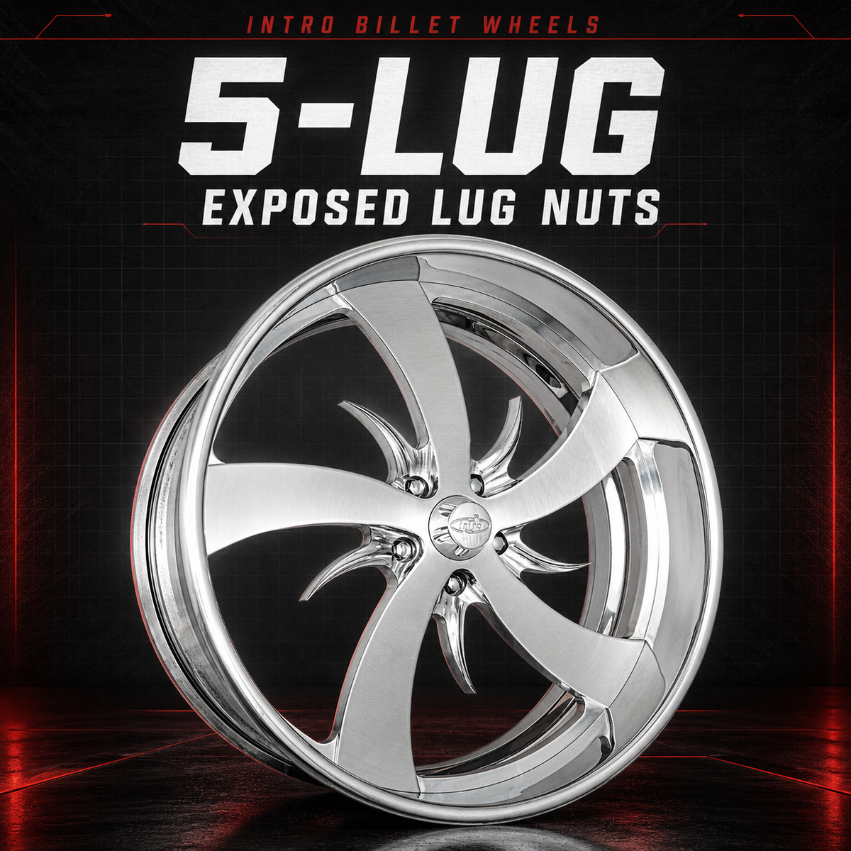 Intro Dangerous billet wheel with five visible lug nuts