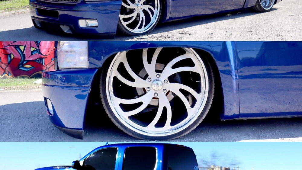 Lowered Chevrolet Truck with Intro Houston wheels, photo 1 of 1
